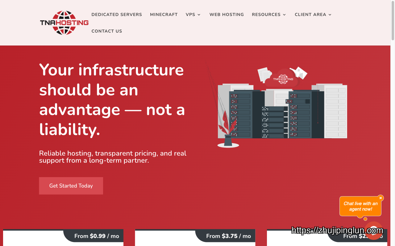 TNAHosting homepage