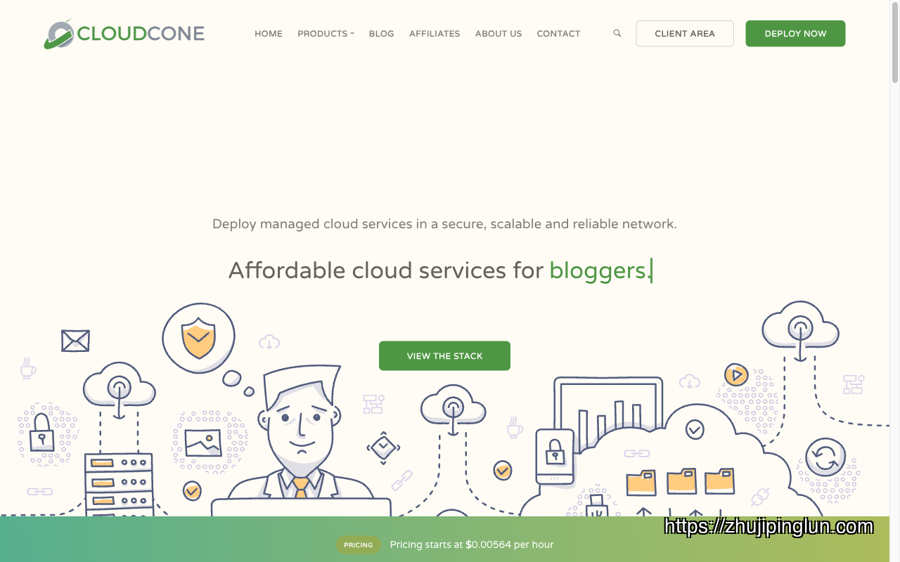 CloudCone homepage