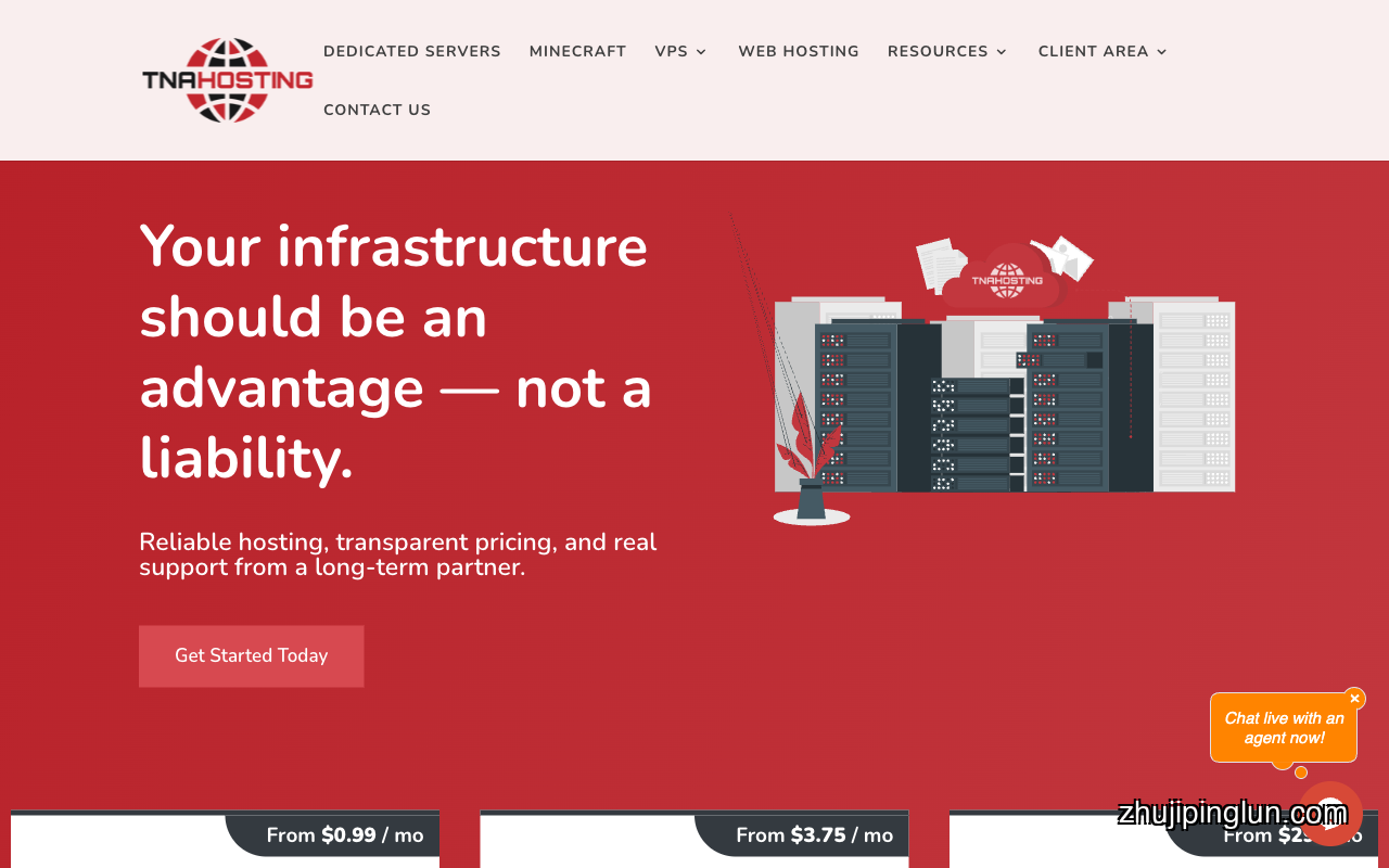 TNAHosting homepage